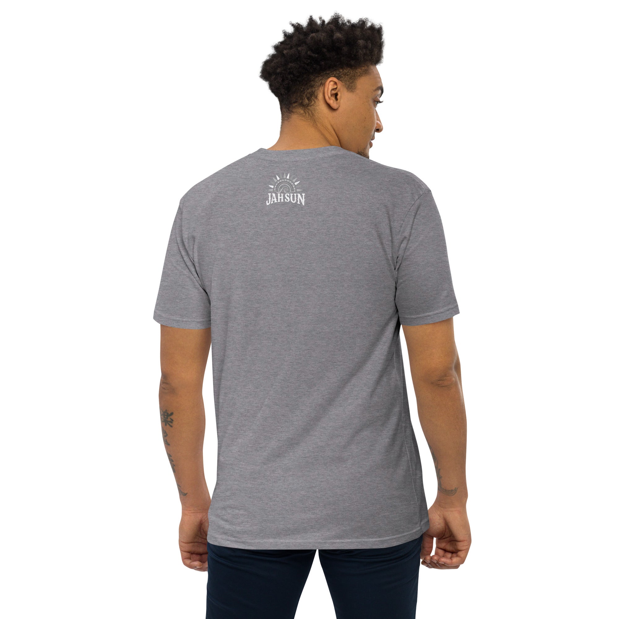 Never Give Up Men’s premium heavyweight tee