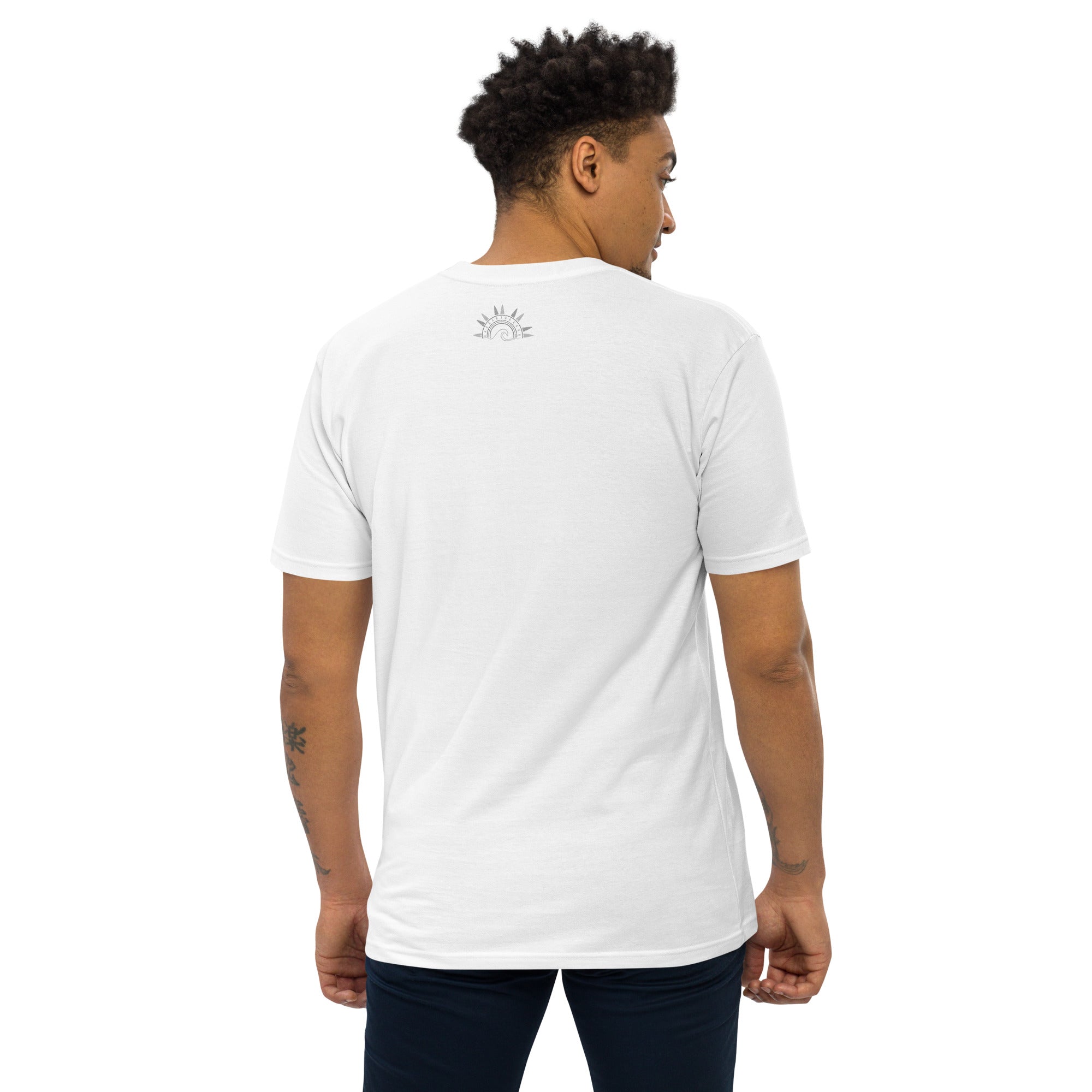 Never Give Up Men’s premium heavyweight tee